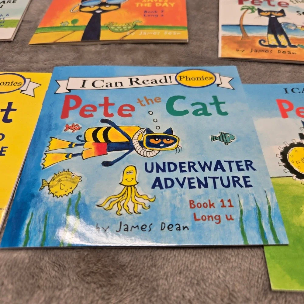 Pete the Cat I Can Read Phonics 12 Book Set James Dean Preschool Kindergarten